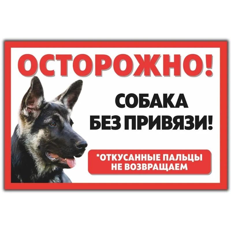 Funny Loose Dog Warning Sign, Humor Fence Plaque