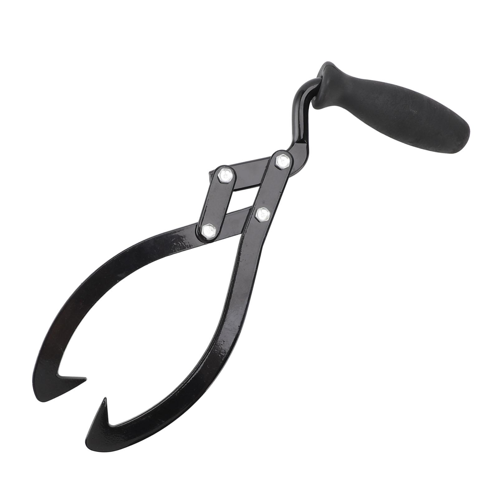 

Log Tongs, 10in Log Lifting Hook Steel Lumber Skidding Tongs 200kg Loading Capacity Lifting for Woodworking Gardening
