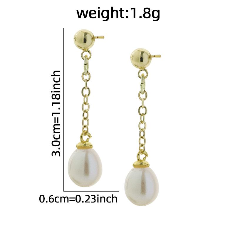 Long Chain Tassel Design Natural Freshwater Pearl Drop Earrings S925 Silver Needle Luxury Women Pearl Jewelry