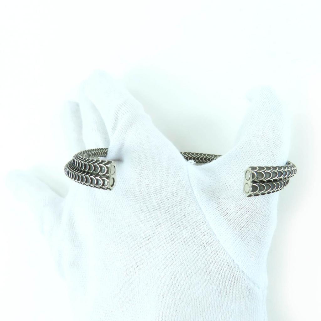 Great GUCCI Bangle Garden Snake Bracelet Silver AG925 Women 18 Used