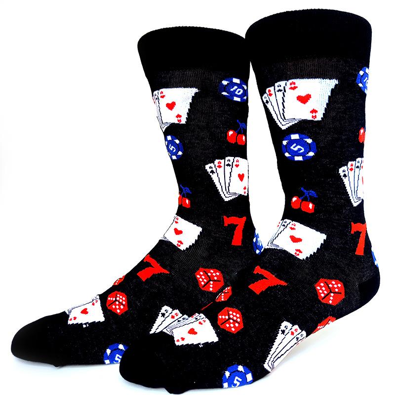 Novelty Happy Funny Men Graphic Socks Cotton Poker Corgi Frog Crazy Burger Piranh Wolf Avocado Eagle Sock