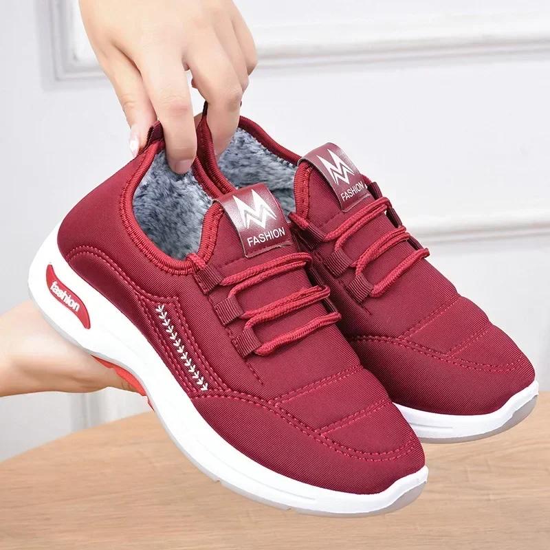 2024Winter Snow Boots for Women Warm Women's Ankle Boots Plush Women's Sneakers Non-Slip Lightweight Walking Shoes for Women
