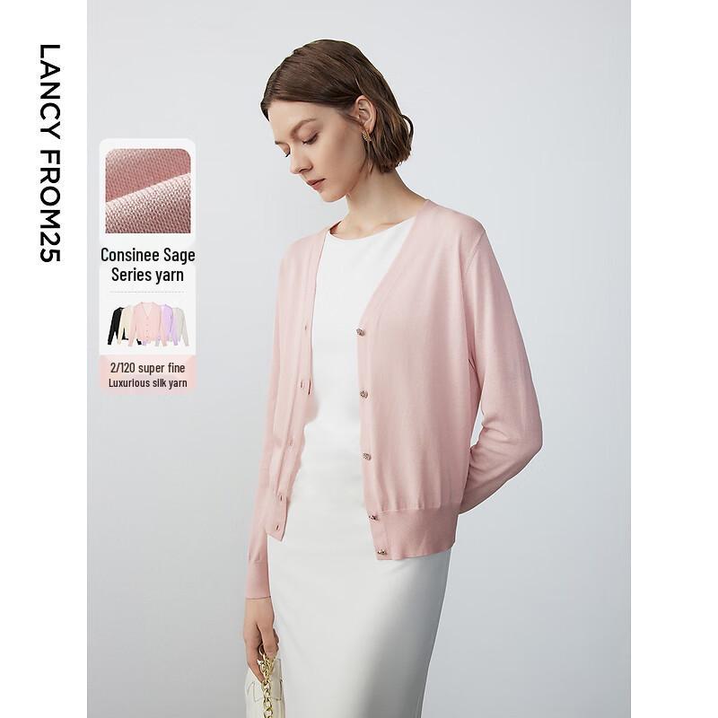 LANCY V-Neck Little Fragrance Style Knit Cardigan