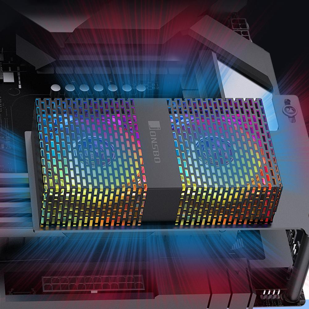 PC Memory Cooling Radiator 4Pin PWM Dual 5020 Fans 3600RPM RAM Cooling Fan 5V 3PIN ARGB RAM Radiator for DDR4 DDR5 Cooling