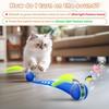 USB Rechargeable Interactive Cat Ball Bite Resistant Anti-Depression Cat Interactive Ball Rotating with Tail