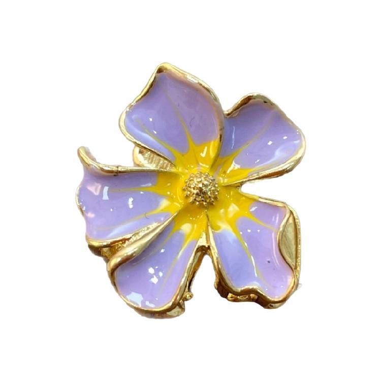 Iögonfallande Metallhårklämma BlommaHårnål 3D GardeniForm Starkt Grepp Håraccessoar för att Lägga till Charm till Vilken Outfit som Helst