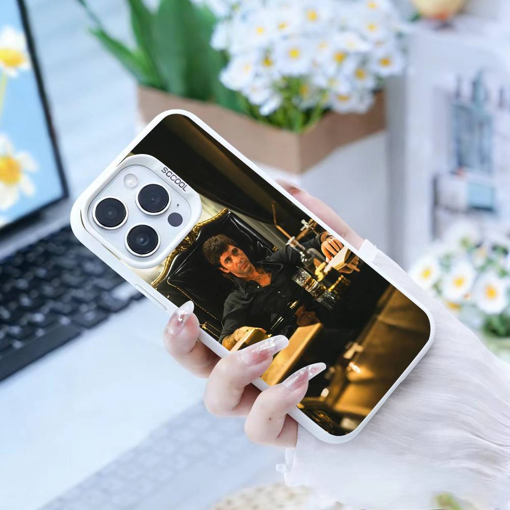 1983 Film S-Scarface Phone Case For iPhone 16,15,14,13,12,17,Pro,MAX White Matte Shockproof Cover