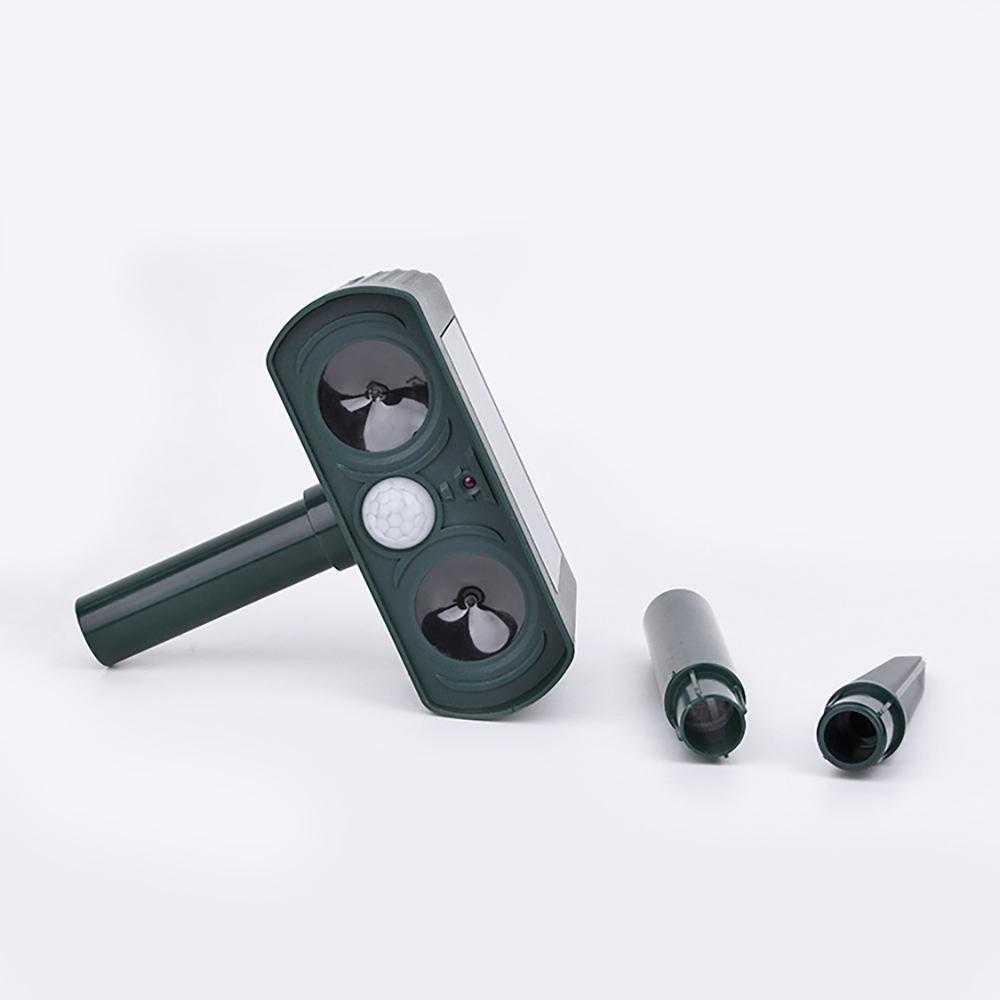 Solar Ultrasonic Animal Repeller for Birds, Dogs, Cats, Snakes, Insects, and Rodents - Outdoor Use for Orchards