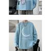 2024 Men's Long-Sleeved T-shirt Autumn Undershirt Long Sleeve Cotton Autumn Hong Kong Style Printing Loose Trendy Top