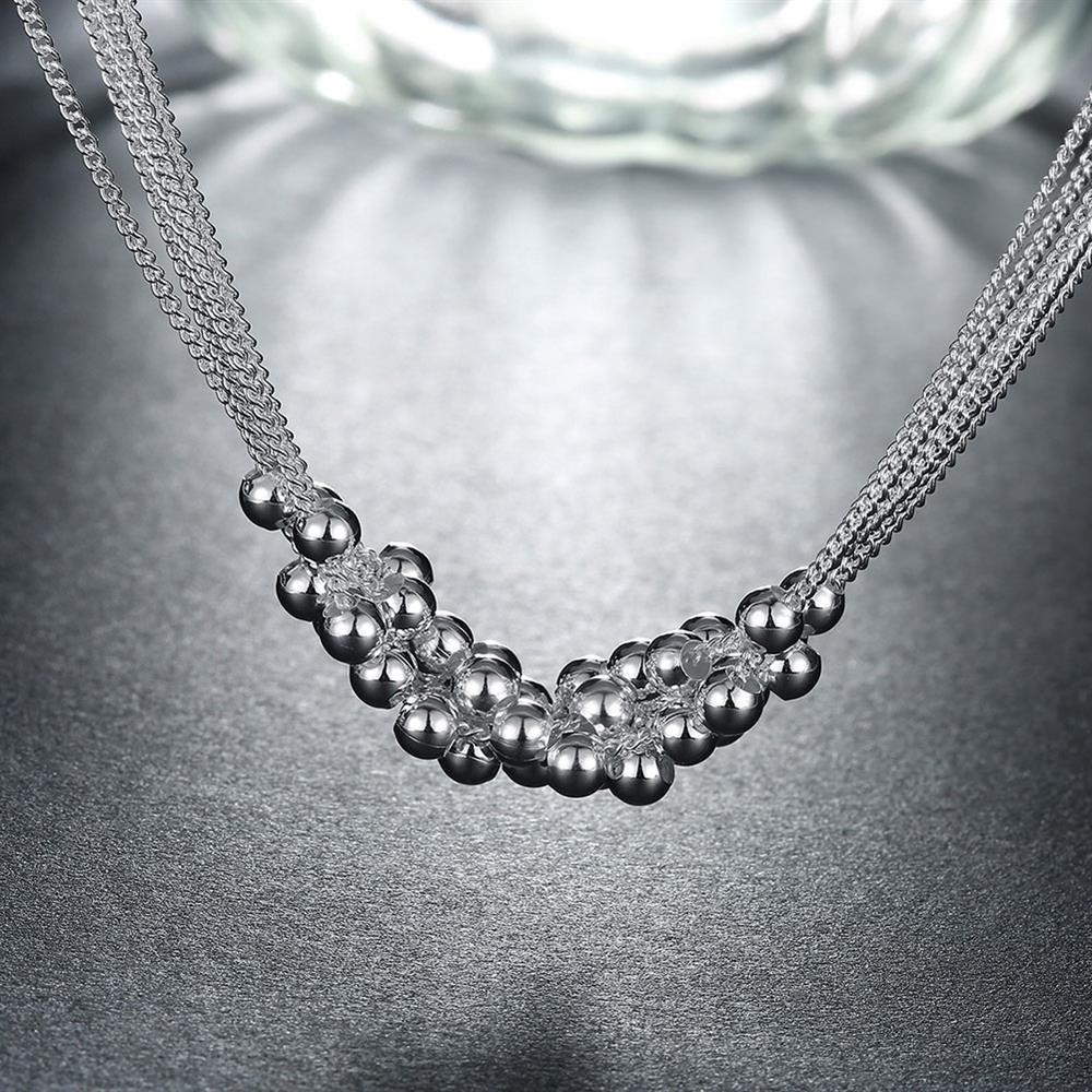 925 Stamped Silver Tassel Beads Grapes Necklace for Woman Fashion Noble Wedding Party Jewelry Christmas Gifts