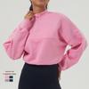 Autumn/Winter Women's Thick Yoga Sweatshirt - Half-Zip Long Sleeve, Relaxed Fit for Sports & Leisure