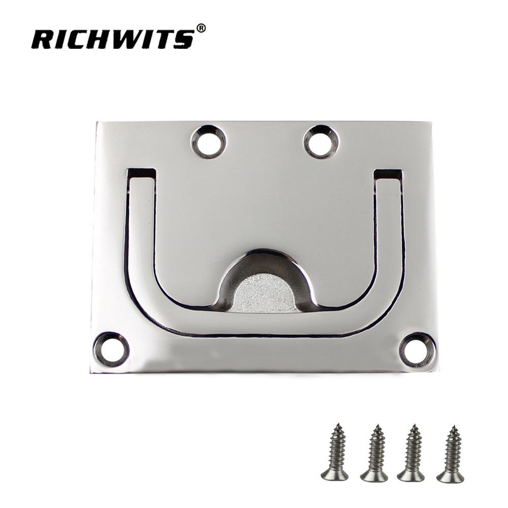 316 Stainless Steel Square Floor Latch Deck Cover Pull Handle