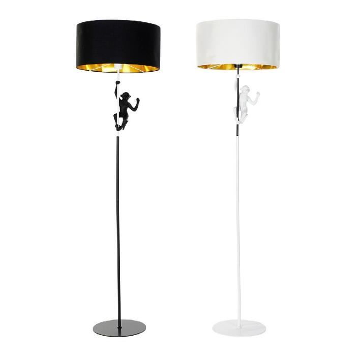 Lampadaire DKD Home Decor Polyester Métal Résine (2 pcs) (44 x 44 x 166 cm)