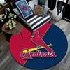 St.Louis Cardinals Round Area Rug,Carpet Rug for Living Room Bedroom Sofa Playroom Decor,Non-slip Floor Mat