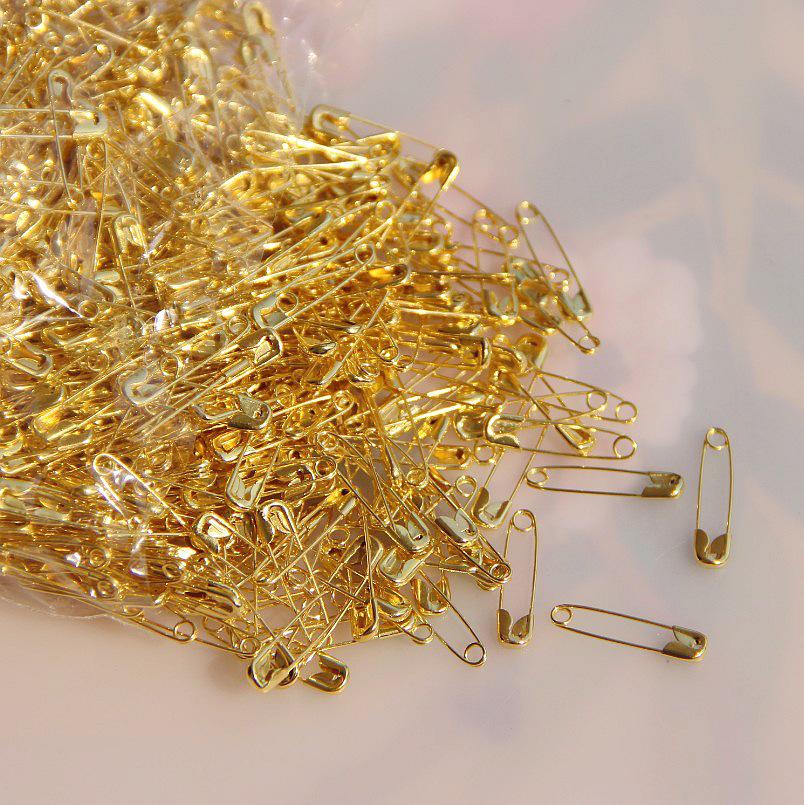 Premium Gold-, Silber- & Schwarze Sicherheitsnadeln - Broschen & Bekleidungszubehör (1000 Stück)