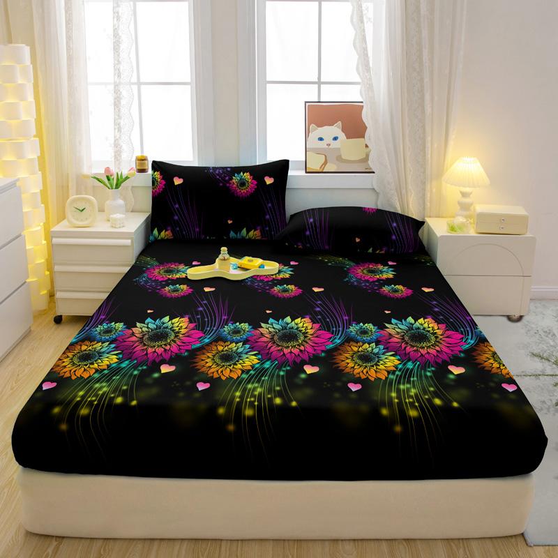 1 Einfaches Modernes Sternenmuster Gedrucktes Mattes Spannbettlaken, Schlafzimmer Gedruckte Bettdecke, Bettwäsche (Ohne Kissenbezüge)