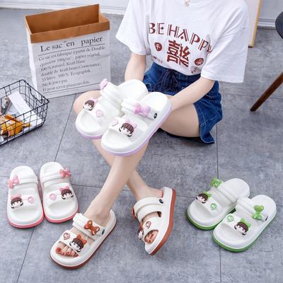 Strandsandalen Damen Hausschuhe Sommer Rutschfest Dicke Sohle Mode Outdoor Indoor Pantoletten