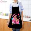 Delantal de Cocina de Belleza para Impresión de Esmalte de Uñas para Mujer Limpieza del Hogar Peto Salón Cocina Casera Horneado Manicura Ropa de Trabajo