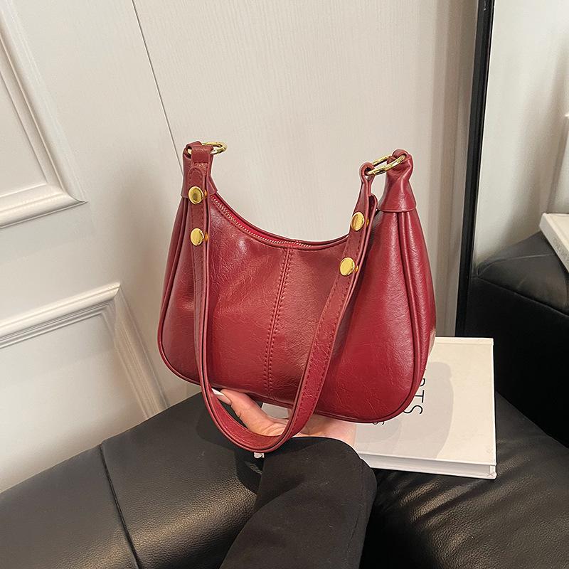 Premium Sense Niche Bag Women's Spring and Summer 2025 New Retro Versatile Shoulder Messenger Bag Underarm Work Dumpling Bag