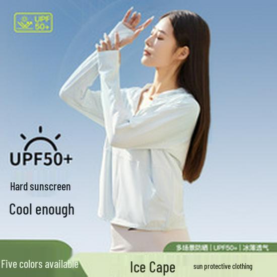 Women's Stylish UV Protection Slim Jacket - Lightweight Summer Cardigan for Yoga with Stand Collar