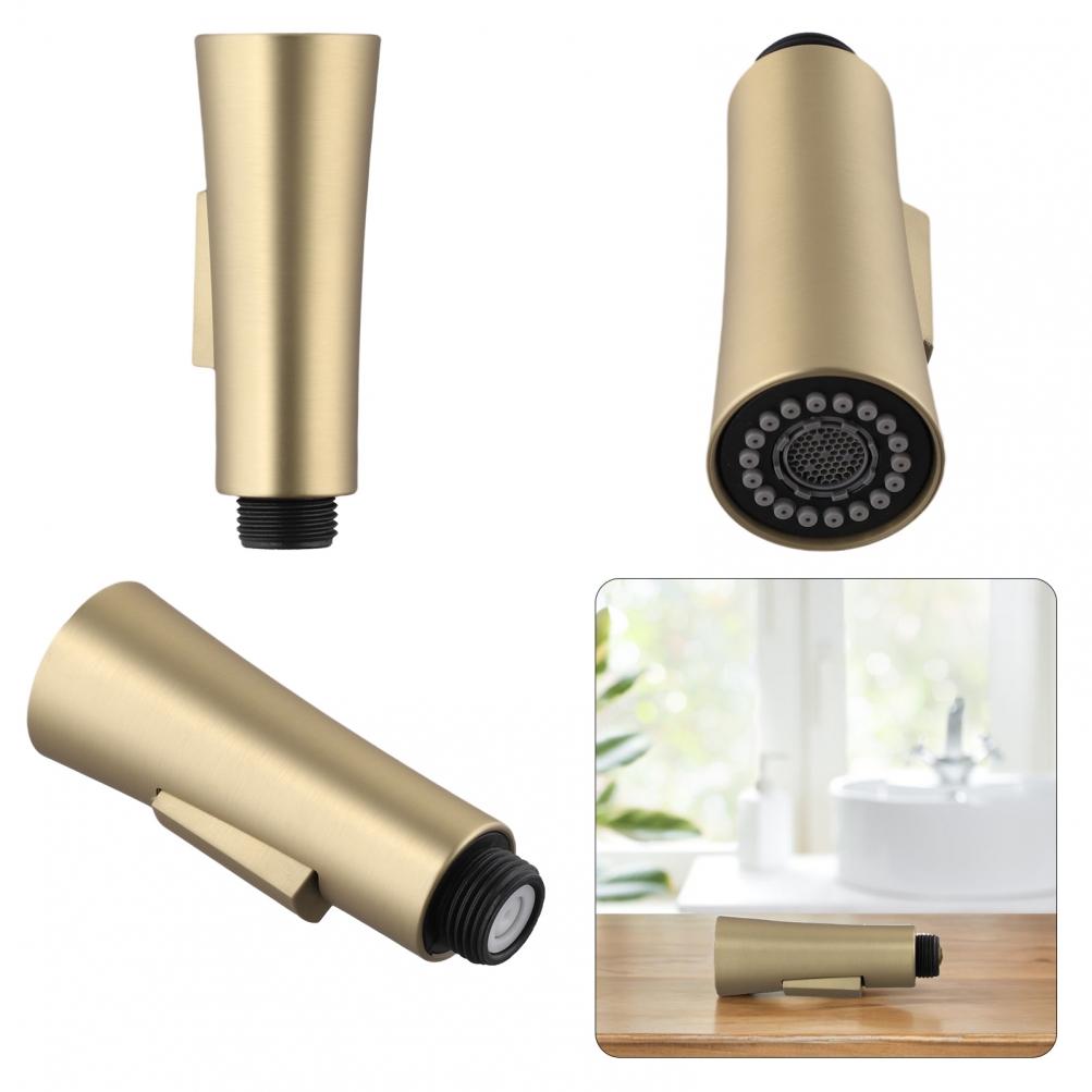 Chic Brushed Gold Pull Down Sprayer for Kitchen Sink 1 8 GPM Flow Rate