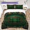 St.Patrick's Day Pattern Bedding Uilt Set Uilt Cover Pillowcase Home Decoration Birthday Gift (1 * Duvet Cover + 2 * Pillowcase  Without Core)75