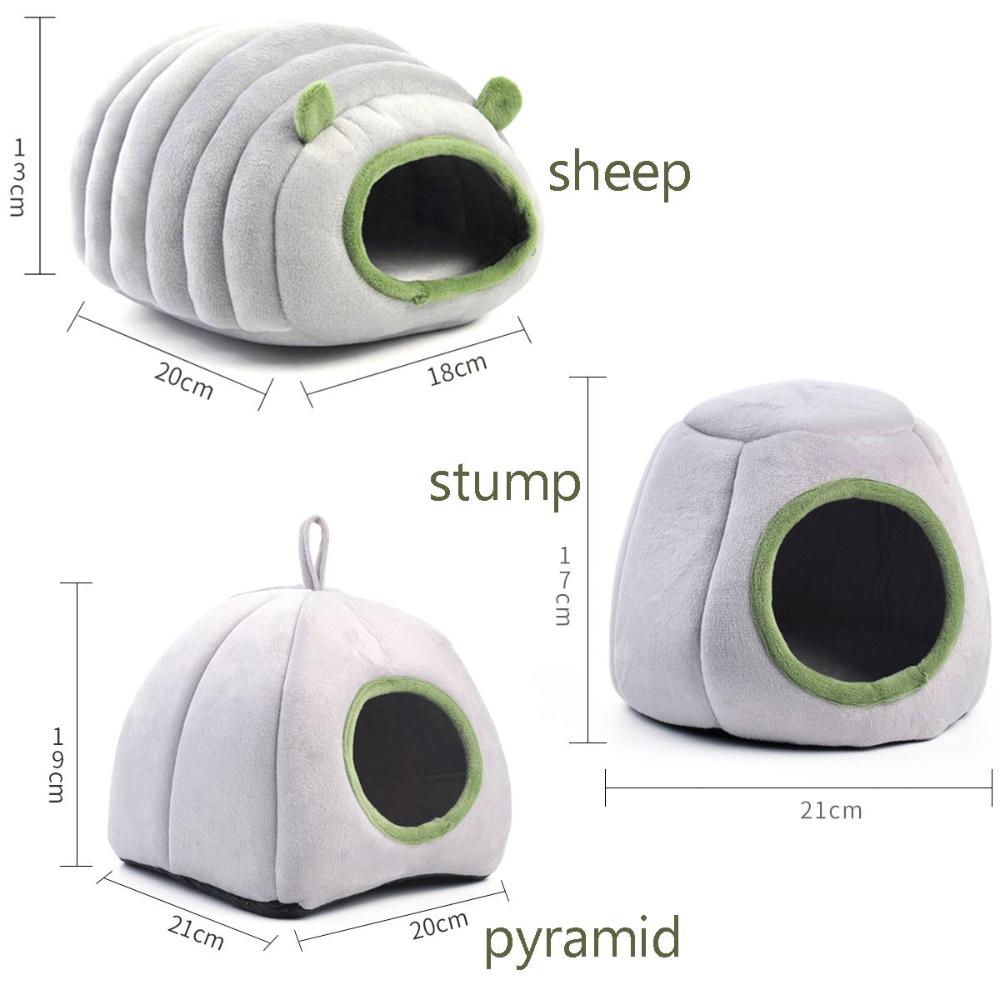 Hedgehog Ferrets Plush Warm Cozy Guinea Pig Cave Bed Hideout Pet Tent Hamster House