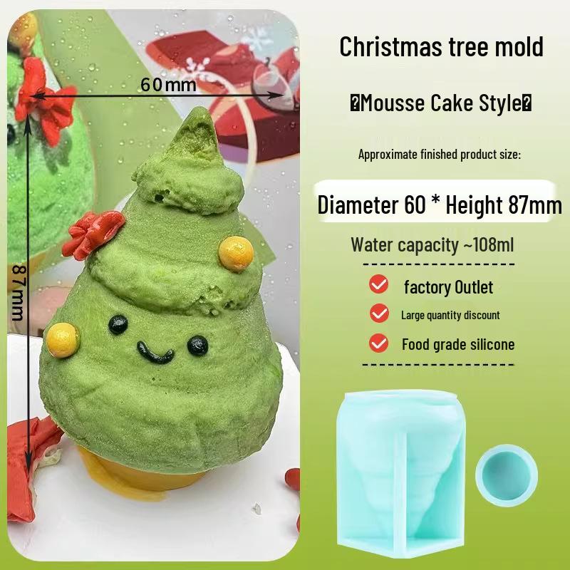 Silicone Christmas Sleigh Mold: Food-Grade Chocolate Shells for Fun Festive Cake and Mousse Decorations