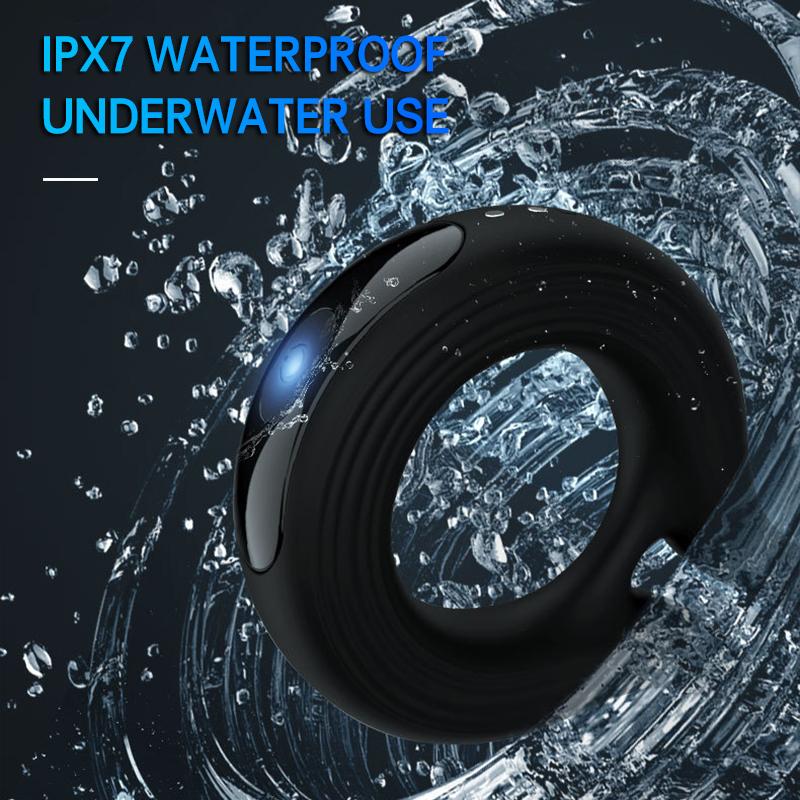 Silicone Penis Ring Vibrator 10 Modes Clitoris Stimulation Sex Toys for Man Delayed Ejaculation Sexy Goods for Male Adults