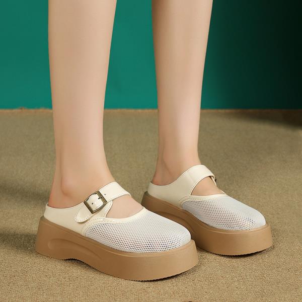 

Модные тапочки Повседневная женская обувь на платформе Шлепанцы с закрытым носком Pantofle Luxury 2025 Модная обувь Женская 2025 Женские тапочки Платф 35