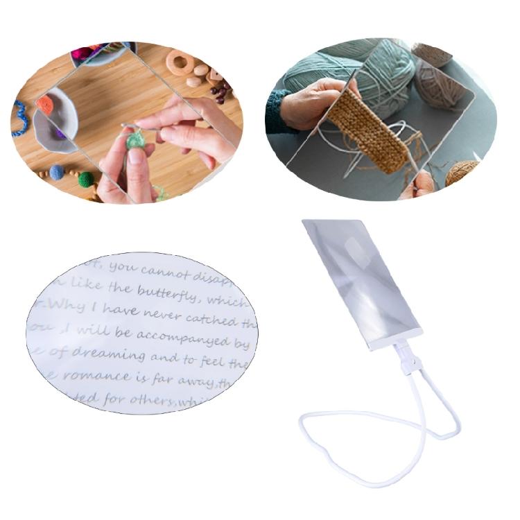 Handfree Magnifying Glass Neck Wear Reading Glasses with Adjustable Gooseneck for Fine Detail Work Reading Crafting Need