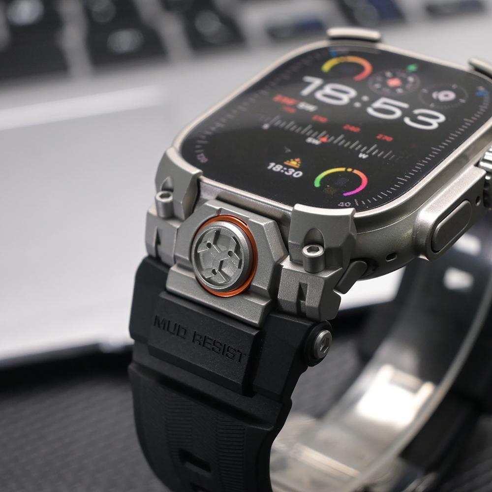 Rubber Sports Band for Apple Watch Band Ultra 3 2 1 49mm Silicone Luxury Strap Butterfly Clasp Bracelet For iWatch Ultra 3 49MM