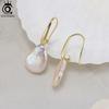 ORSA JEWELS Exquisite Perlenohrringe 925 Sterling Silber Natürliche Barockperlen-Hängeohrringe Hochzeits Schmuck für Damen GPE90