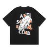 Camiseta de Manga Corta de Algodón con Cuello Redondo, Edición Limitada de Verano Anti Social Social Club Assc, en el Año del Conejo