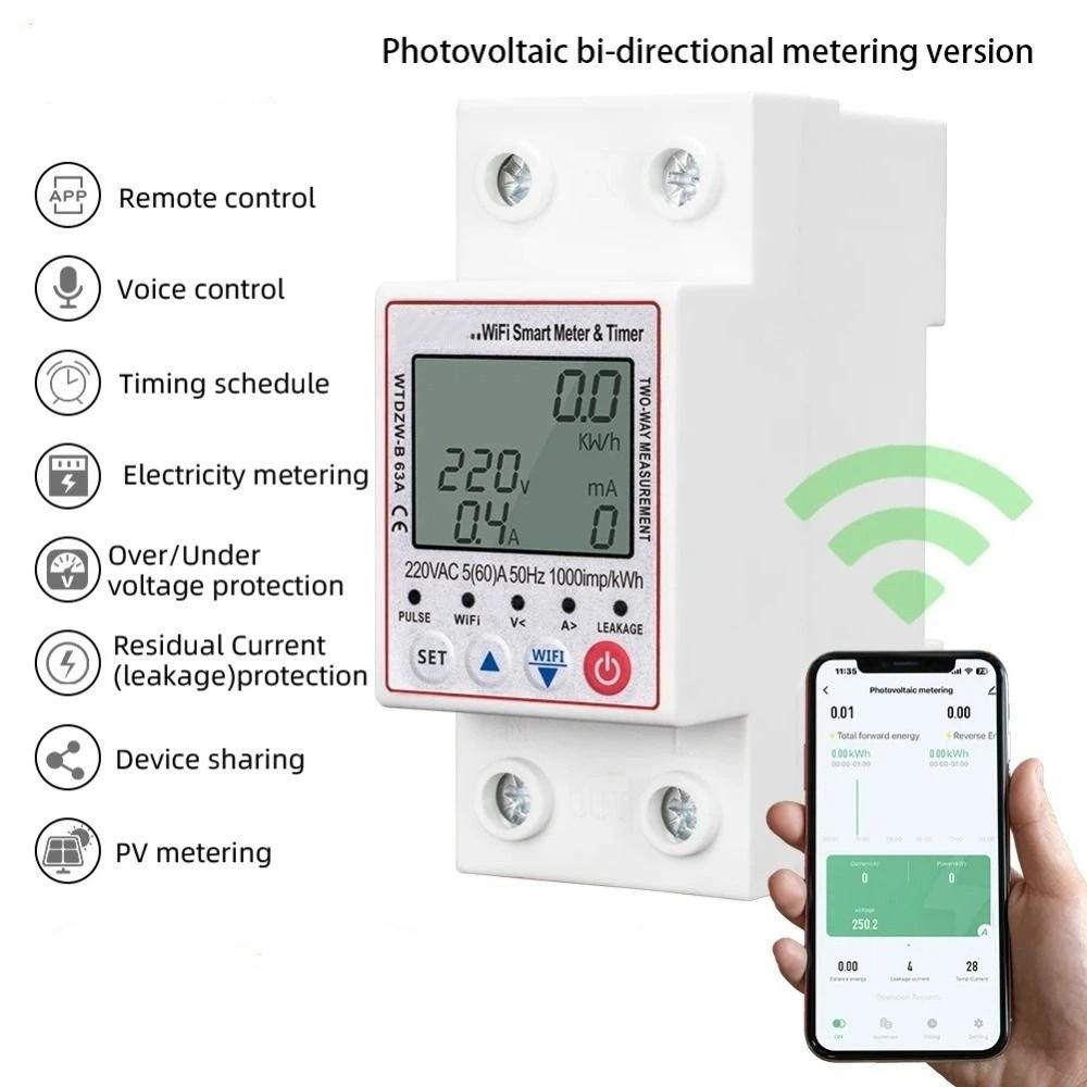 Leakage Protection WiFi Smart Circuit Breaker Automatic Recloser Power Supply Operation