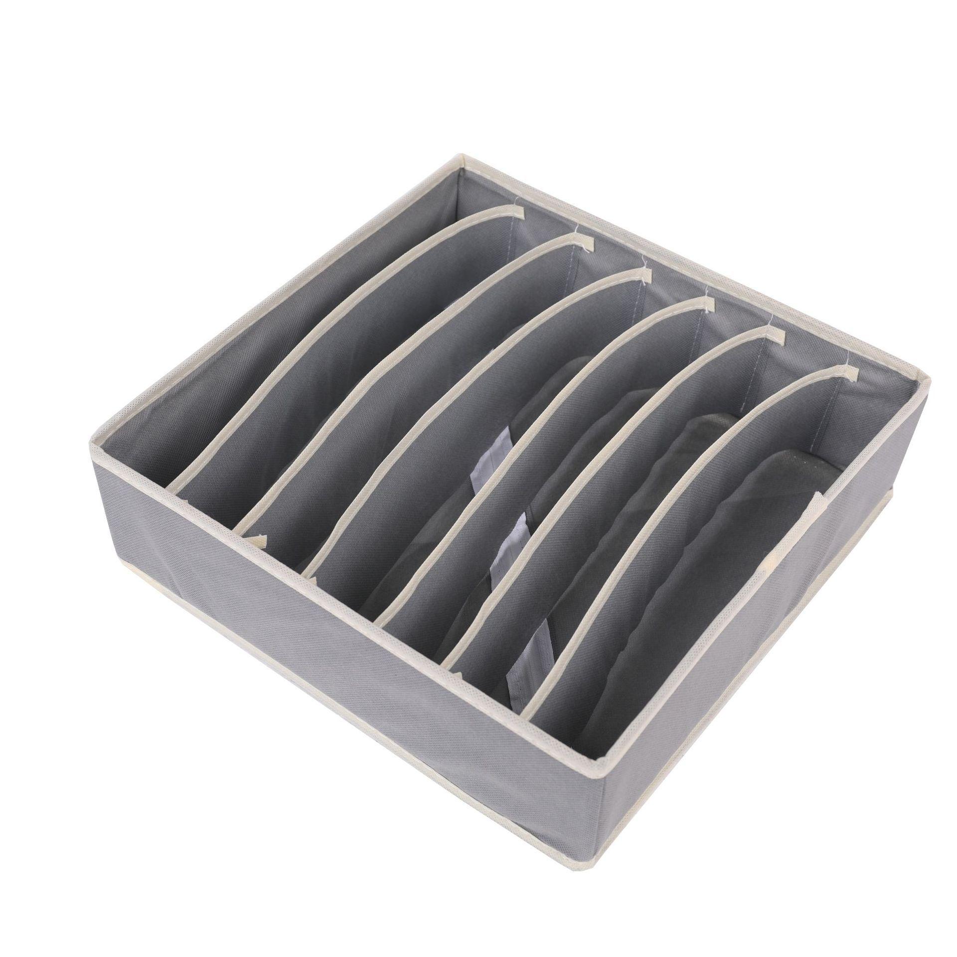 Foldable Underwear Storage Organizer Box with Multiple Compartments for Drawer Closet Divider and Home Use One Size