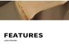 Heavy Industry-Inspired Gold-Plated Necklace & Bracelet Set with Hook-Shaped Spliced Titanium Steel Chain
