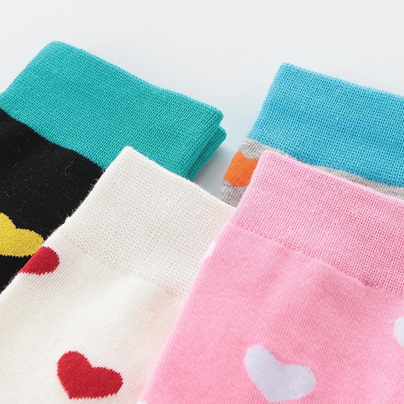 Autumn Winter Colorful Heart Unisex Korean Trendy Long Socks - Versatile Academy Style