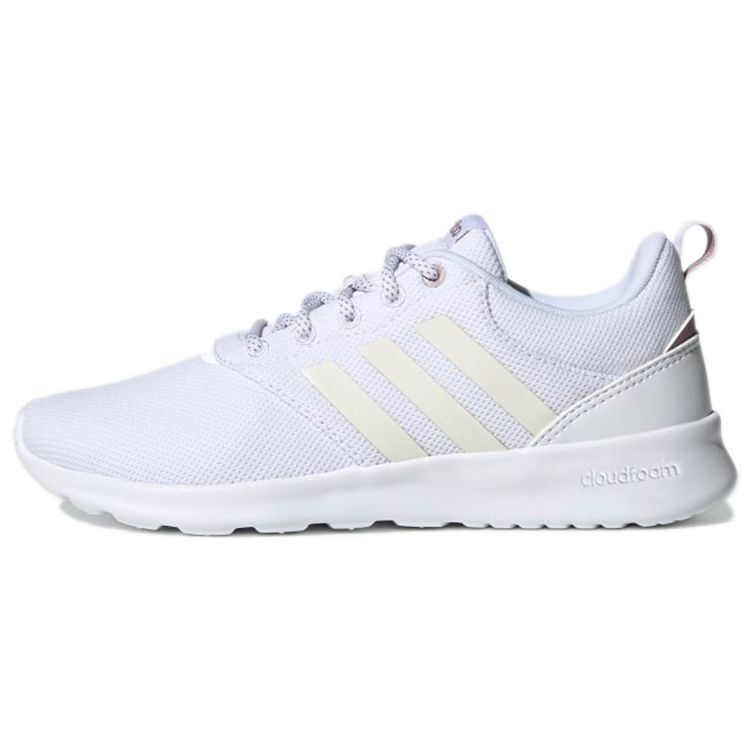 Adidas Neo Qt Racer 2.0 Fabric Comfortable Non-Slip Wear-Resistant Low-Top Casual Shoes Women Sneaker White GX5673