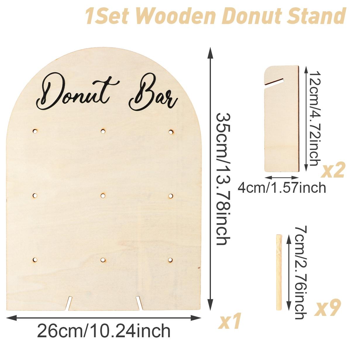 

Arch Shaped Wooden Donut Stand Decoration Donut Party Doughnut Holder Wedding Birthday Party Supplies Baby Shower Donut Bar