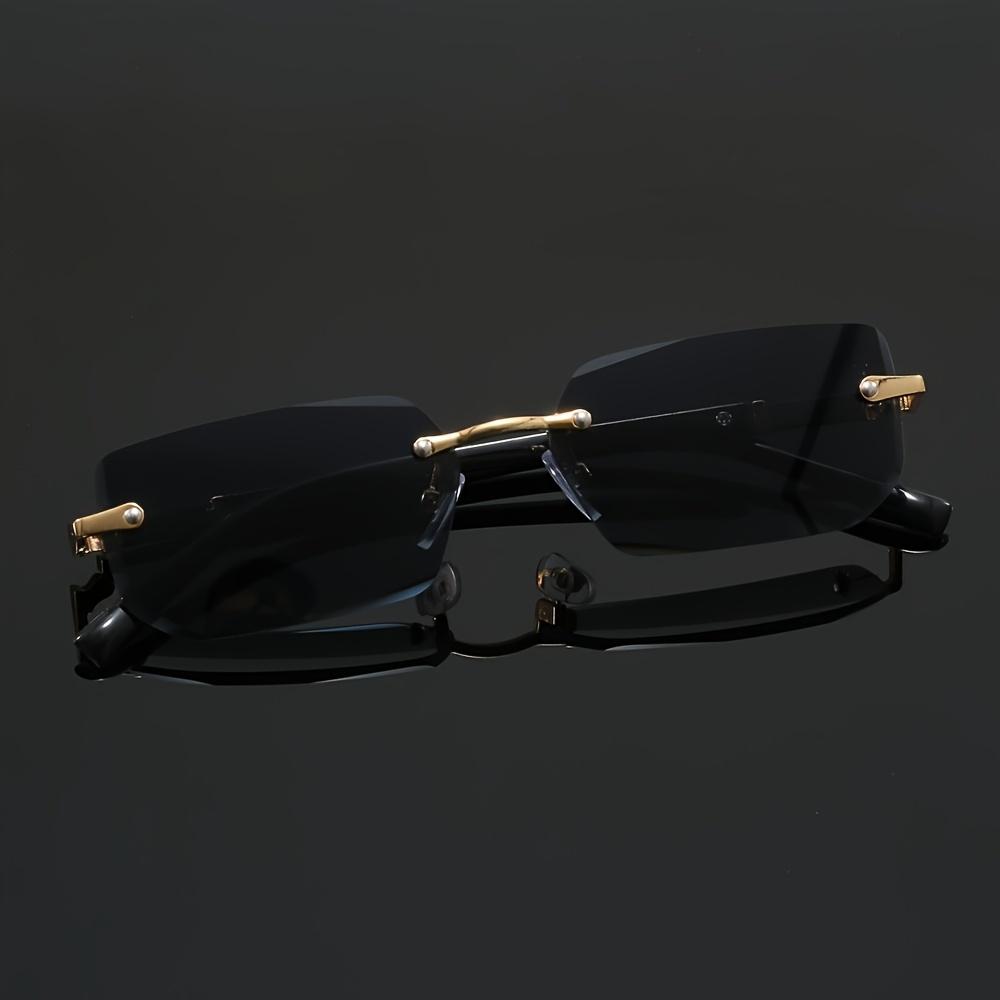 Men Women Retro Fashion Y2k Rimless Colorful Decorative Sunglasses Holiday Gift