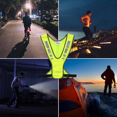 High Visibility Safety Vest Outdoor Sports Running Cycle Reflective Vest with Pocket