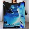 Mass Effect Liara TSoni Digital Painting Throw Blanket Color Fast Cozy Throw Blanket