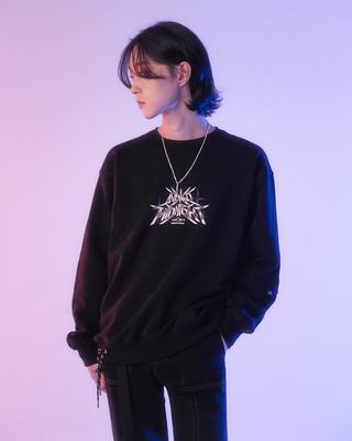 INDIGO MIDNIGHT Blade Edge Sweatshirt Black