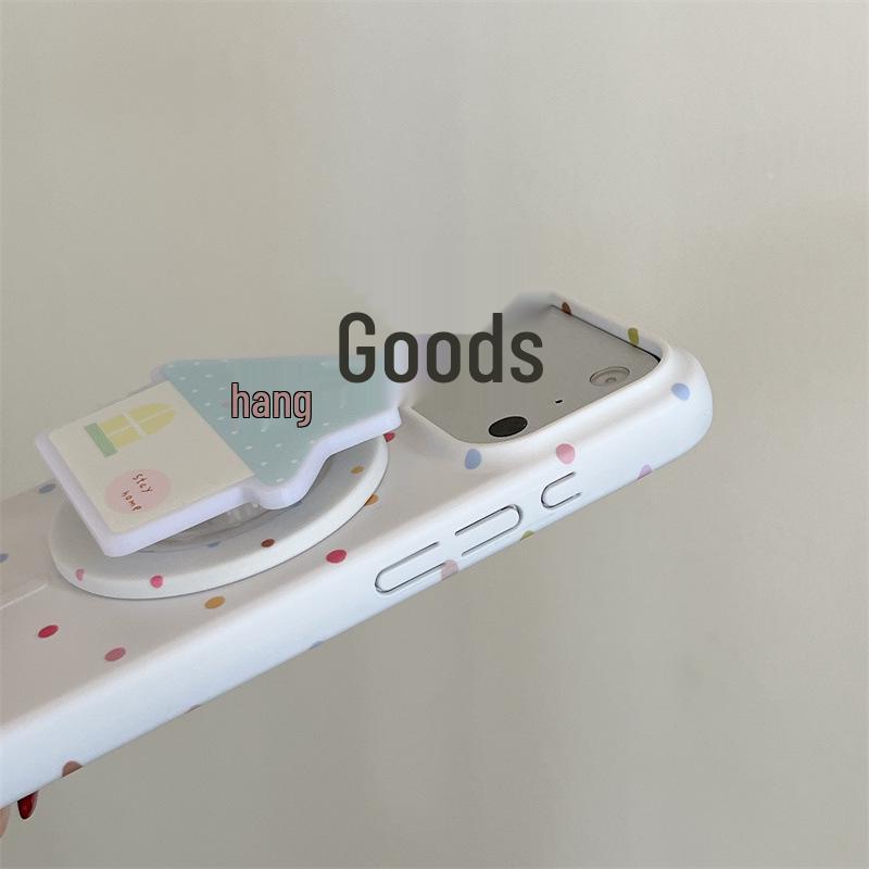 Korean Style Colorful Polka Dot Magnetic Phone Case for iPhone 16/17 Pro/Pro Max