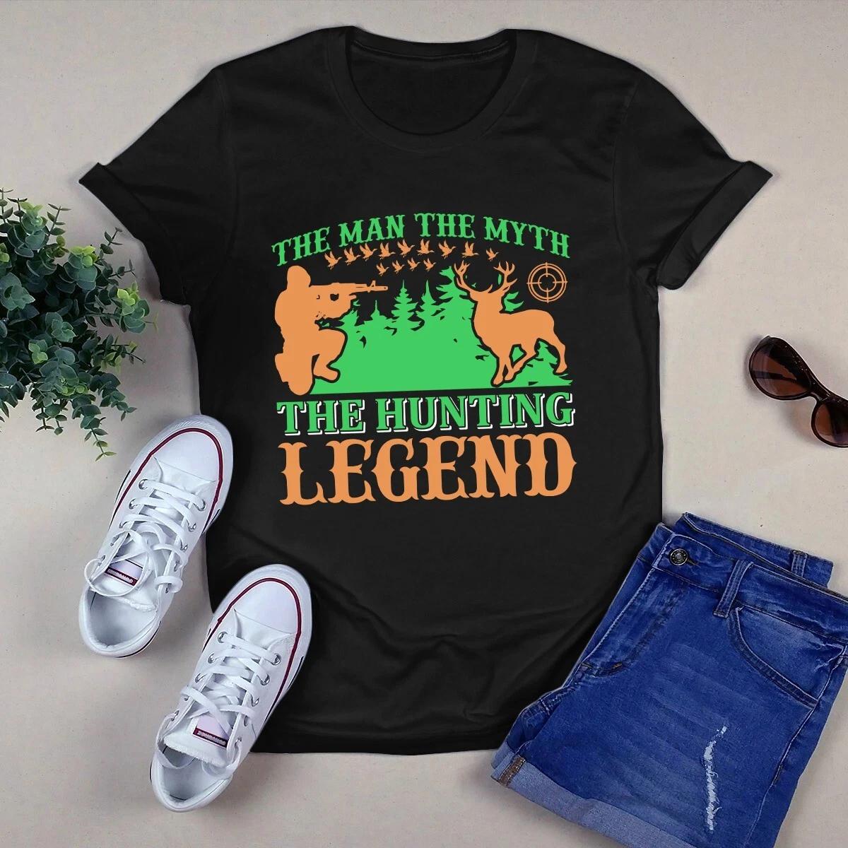 The Man the Myth the Hunting Legend Deer Hunting Men s and Women s T-shirts XL