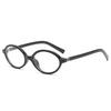 Oval Frame Nerd Fashion Trend Ultra-Light Portable Comfortable Compact Stylish Elegant Glasses for Women Men