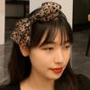 Non-slip Leopard Print Hairband Handmade Hair Accessories Vintage Bow Hair Hoop  Women