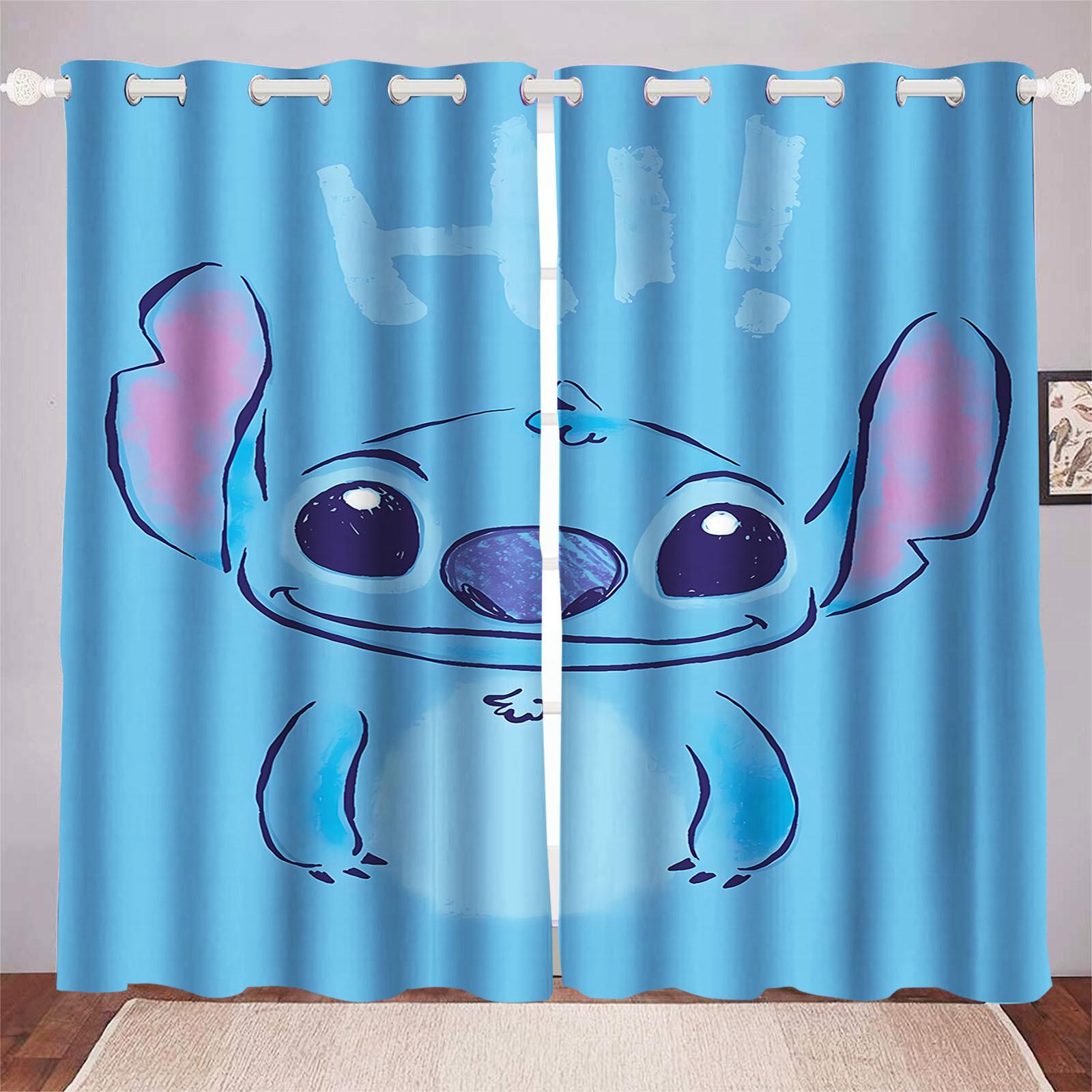 

Вишивка Мультфільм Аніме Пилонепроникні балконні екранні штори для вітальні, спальні, затемнені штори, поліестерові дому 183x160