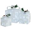 VidaXL Decorative Christmas Gift Boxes 3 Pcs Outdoor Indoor Luminous Holiday Decoration Christmas Boxes 329766